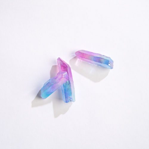 Lilac-Blue Ombre Quartz Crystal Points