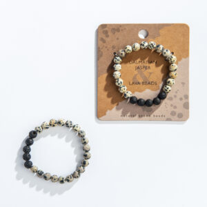 Dalmatian Jasper Lava Bracelets