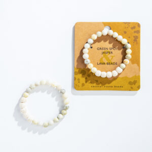 Green Spot Jasper Lava Bracelets