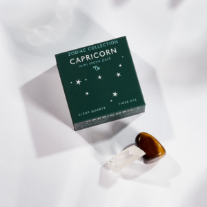 wholesale zodiac collection mini stone pack: capricorn with clear quartz and tiger eye