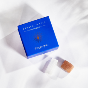 wholesale crystal magic mini energy set: cleanse and radiate with selenite and sunstone crystals