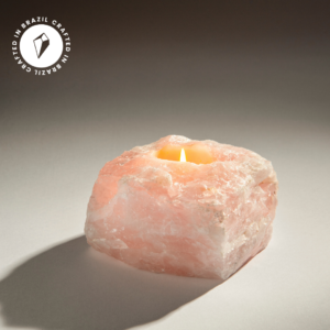 Rose Quartz Crystal Candle Holders