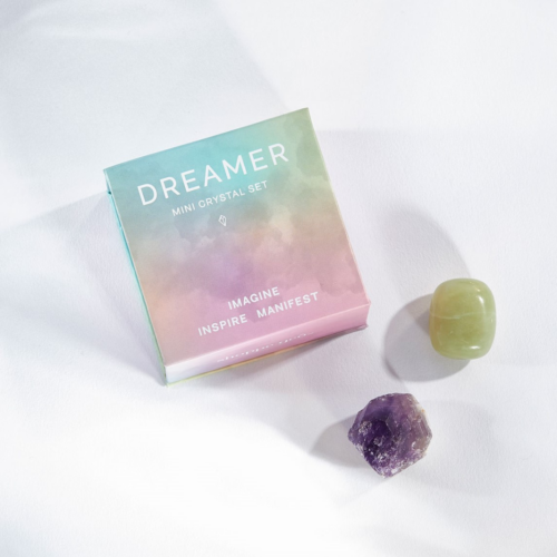 wholesale dreamer mini crystal set with amethyst and xiuyan jade stones