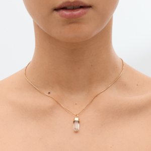 Mini Pendulum Necklace: Clear Quartz
