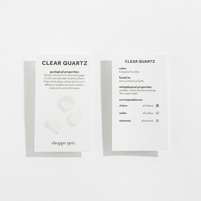 Clear Quartz Property Cards