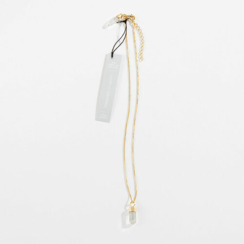 Mini Pendulum Necklace: Clear Quartz