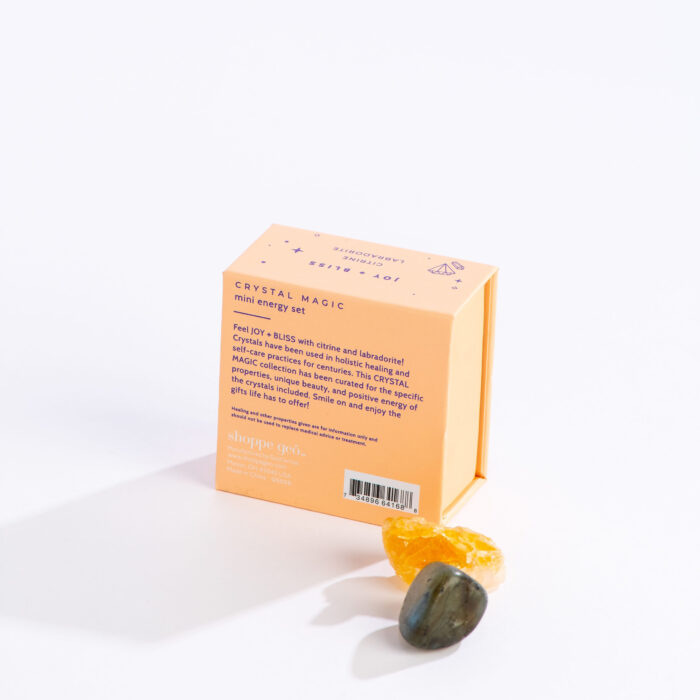wholesale crystal magic mini energy set: joy and bliss with citrine and labradorite crystals