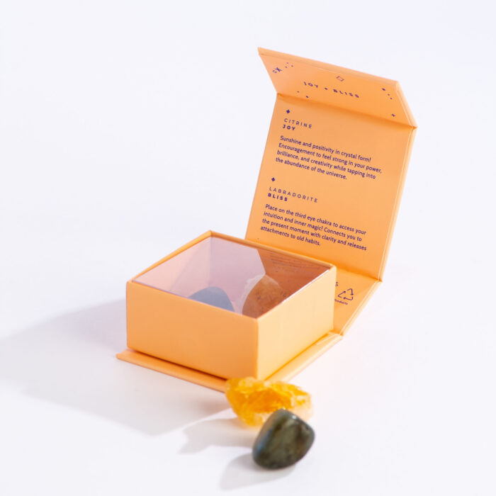 wholesale crystal magic mini energy set: joy and bliss with citrine and labradorite crystals