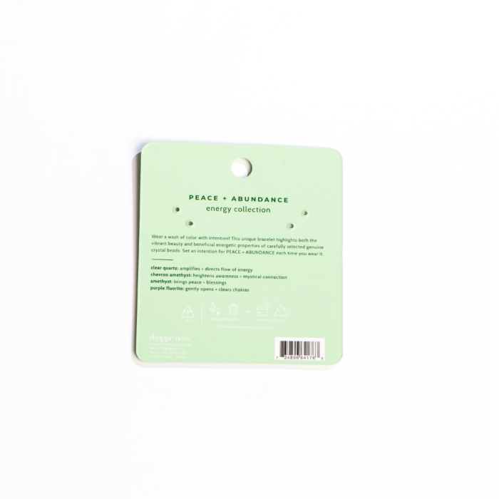 wholesale peace and abundance crystal bead bracelet