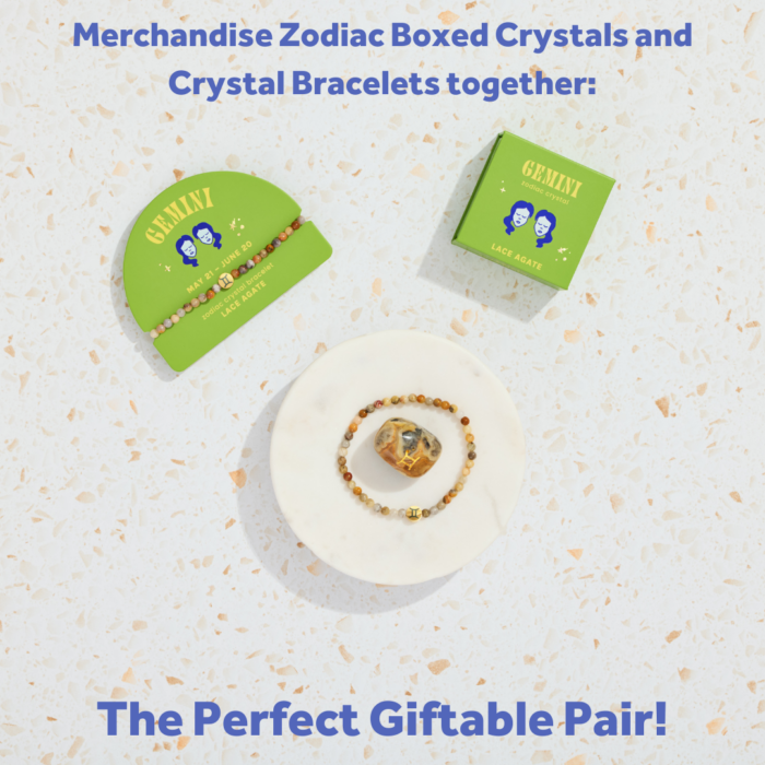 wholesale zodiac bracelet and zodiac boxed crystal: merchandise together