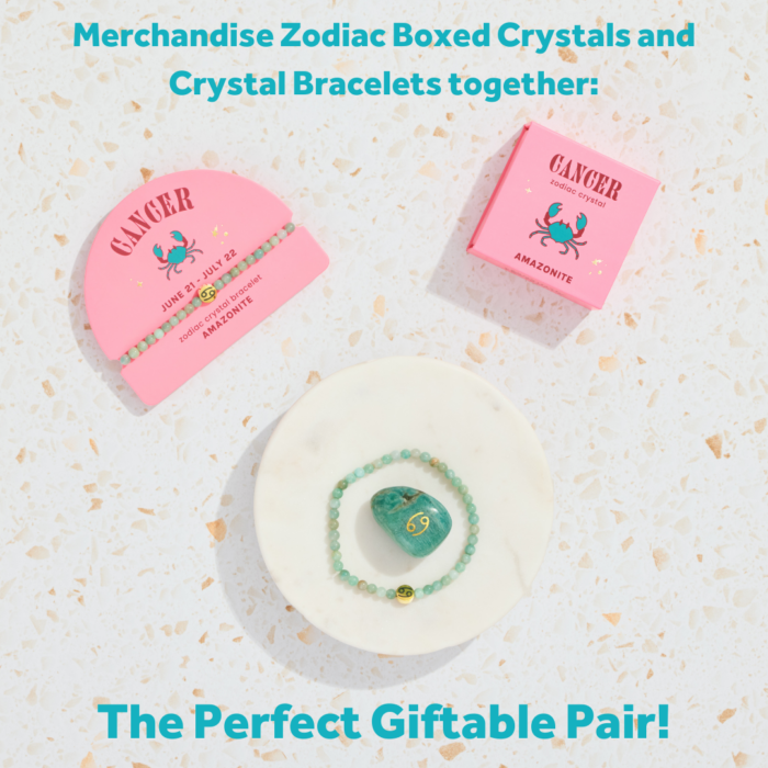 wholesale zodiac bracelet and zodiac boxed crystal: merchandise together