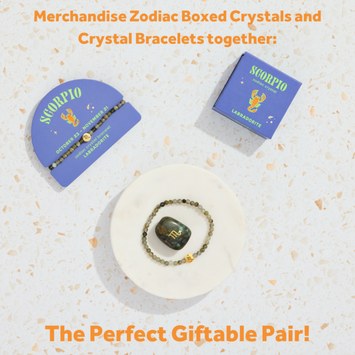 wholesale zodiac bracelet and zodiac boxed crystal: merchandise together