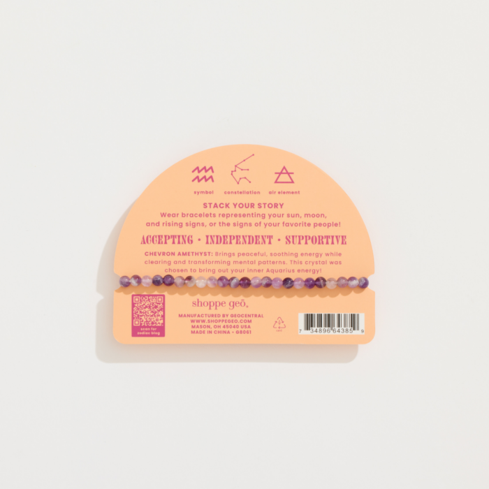 wholesale zodiac mini crystal bracelet: aquarius