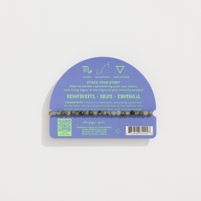 wholesale zodiac mini crystal bracelet: scorpio