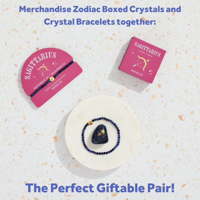 wholesale zodiac bracelet and zodiac boxed crystal: merchandise together