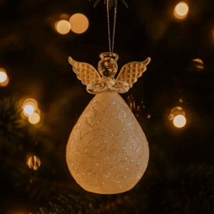 Light Up Angel Ornament w/ Swirls
