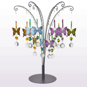 Assorted Butterfly Suncatcher Pendants w/ Display - 36pc