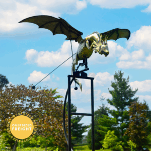 Jumbo Gold Dragon Garden Rocker - over 4.5 ft Wingspan!