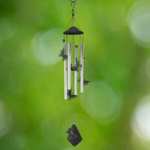 Butterfly Silhouettes Wind Chime Mobile - 34"