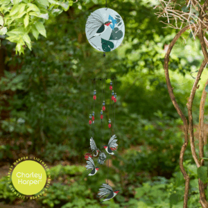 Charley Harper "Lil' Sipper" Spiral Wind Chime Mobile - 31"
