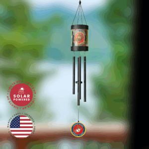 U.S. Marines Solar Lantern Chime - 30"