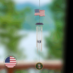 U.S. Army Wind Chime w/ American Flag - 28"