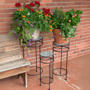 Patinaed Nesting Plant Stand Set