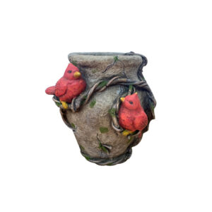 Rustic Planter w/ Cardinal