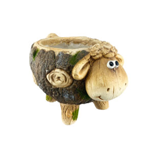 Sheep Planter w/ Faux Wood Detailing