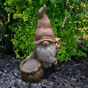Welcome Gnome Planter w/ Pink Hat