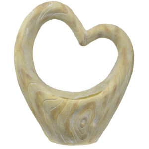 Heart Planter - Faux Wood Finish