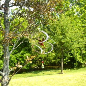 Silver Cardinal Cosmix Suncatcher Spinner - 12"