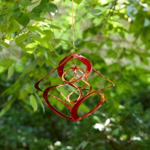 Copper & Red Cosmix Garden Spinner - 14"