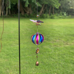 Purple Butterfly Hanging Spinner Mobile - 30"