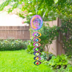 Iridescent Tree of Life Garden Spinner - 23"