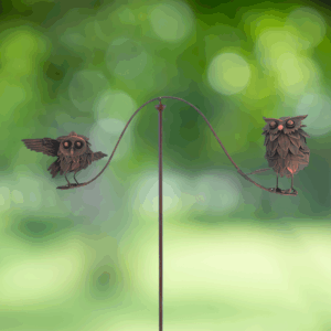 Rustic Owls Balancer Garden Stake - 45"