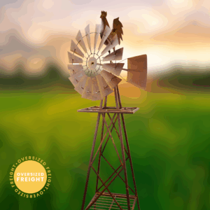 Rustic Rooster Windmill - 57"