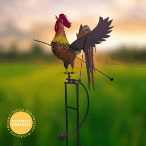Jumbo Rooster Balance Garden Rocker - over 4 ft Wingspan!