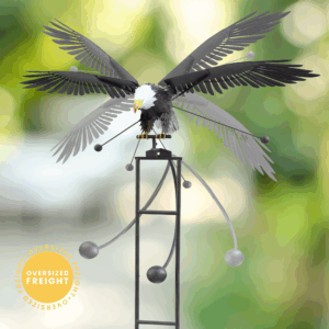 Jumbo Bald Eagle Garden Rocker - over 4.5 ft Wingspan!