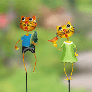 Courting Cats Garden Stakes (Set of 2)