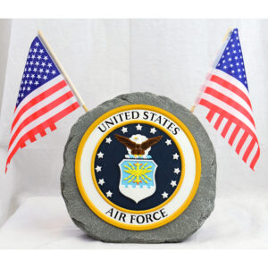 U.S. Air Force Garden Stone with Flags - 10"