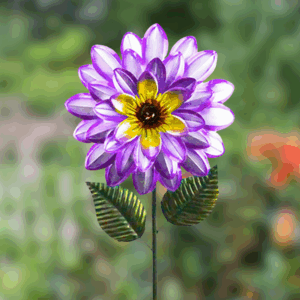 Purple Dahlia Garden Stake