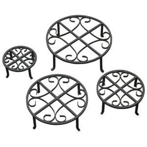 Wrought Iron Plant Stand Assortment - 4 pc