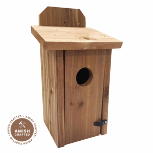 Mounted Cedar Blue Bird House - Amish Made (1.5" opening)
