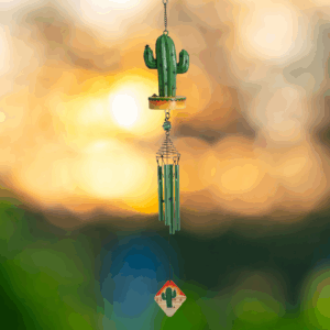 Cactus Figure Wind Chime - 24"