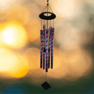 Diamond Printed Multicolored Wind Chime - 56"
