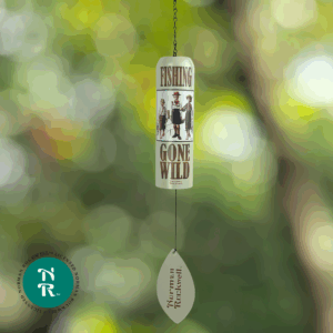 Norman Rockwell "Fishing Trip Gone Wild" Chime Bell - 27"