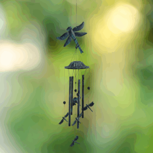 Patina Dragonfly Wind Chime Mobile - 36"