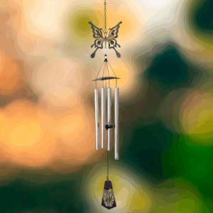 Anodized Butterfly Wind Chime - 36"