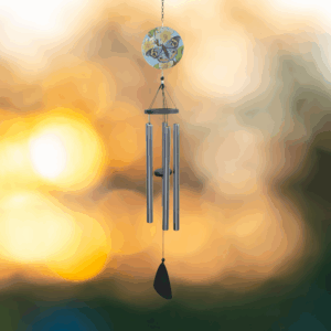 Painted Butterfly Wind Chime - 37.5"